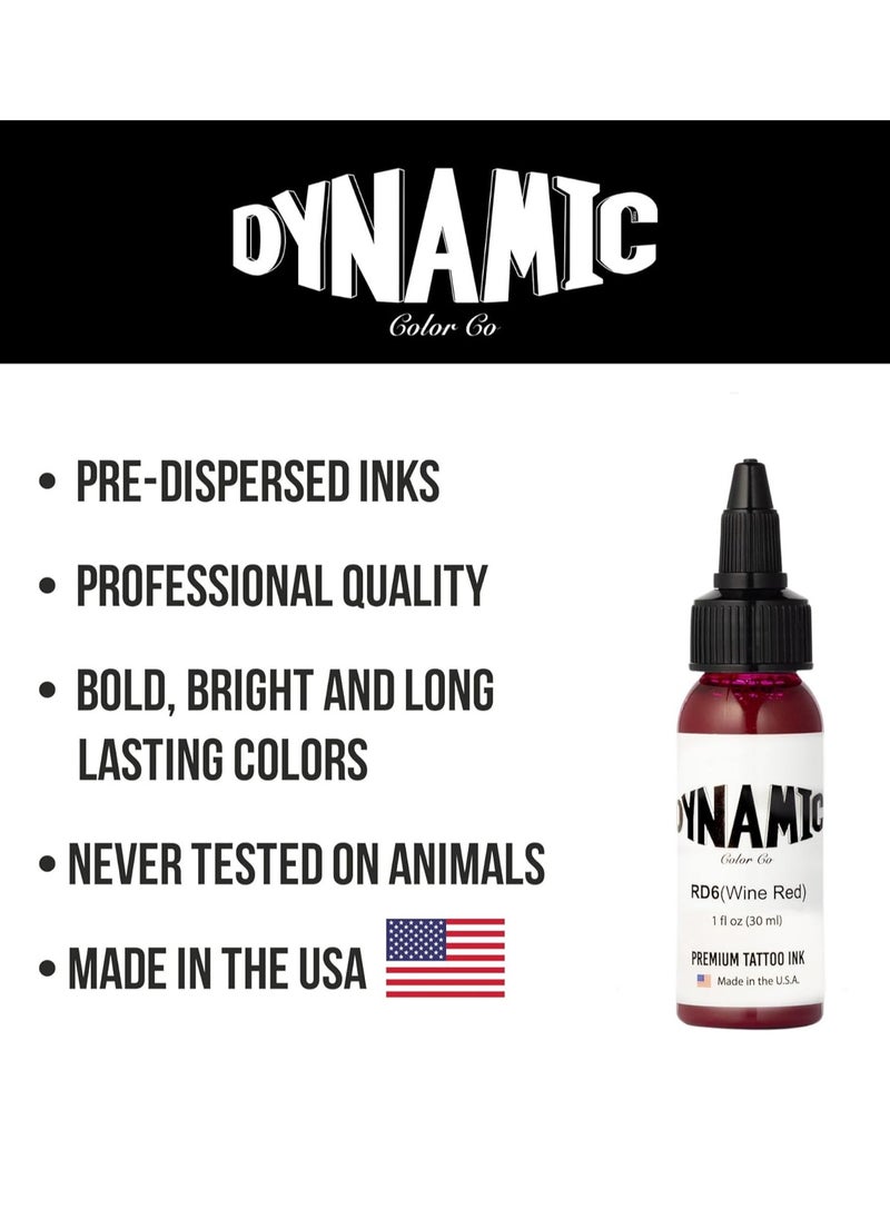 Dynamic Color Co Wine Red Tattoo Ink (1oz Bottle)USA-Made Since 1990 – Trusted by Artists Worldwide