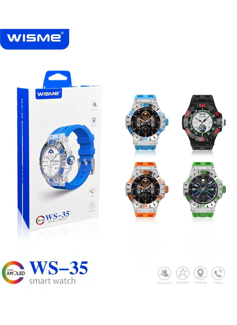 WISME WS-35 Smart Watch, Amoled Display Ultimate Fitness and Lifestyle Companion-Multicolour