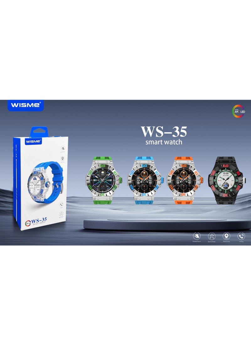 WISME WS-35 Smart Watch, Amoled Display Ultimate Fitness and Lifestyle Companion-Multicolour