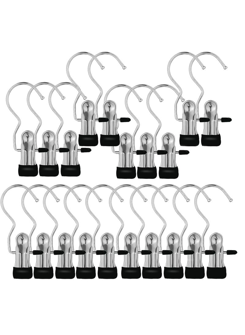 20 Pack Hook Boot Clips Hanging Clothes Pins Hooks Clothes Pegs for Pants,Shoes,Towel and More