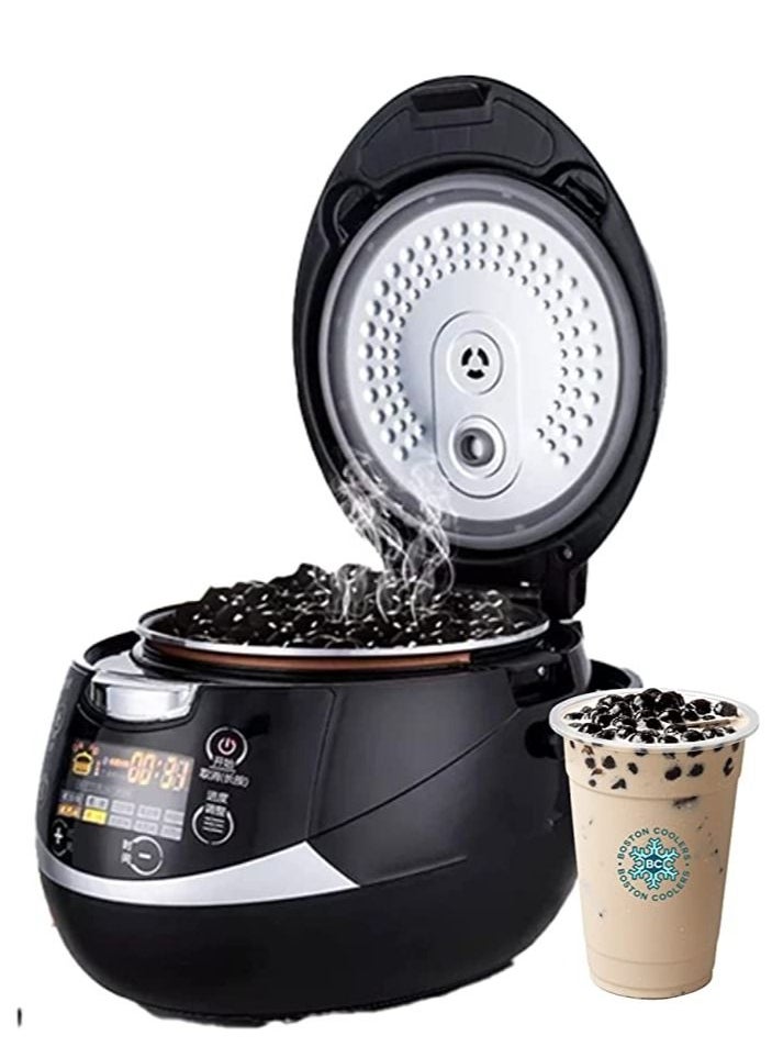 Boston Coolers Commercial Fully Automatic 5L Pearl Pot Milk Tea Cooker Boba Cooker Tapioca Boba Pearl Rice Pot Cooker for Milk tea Shop