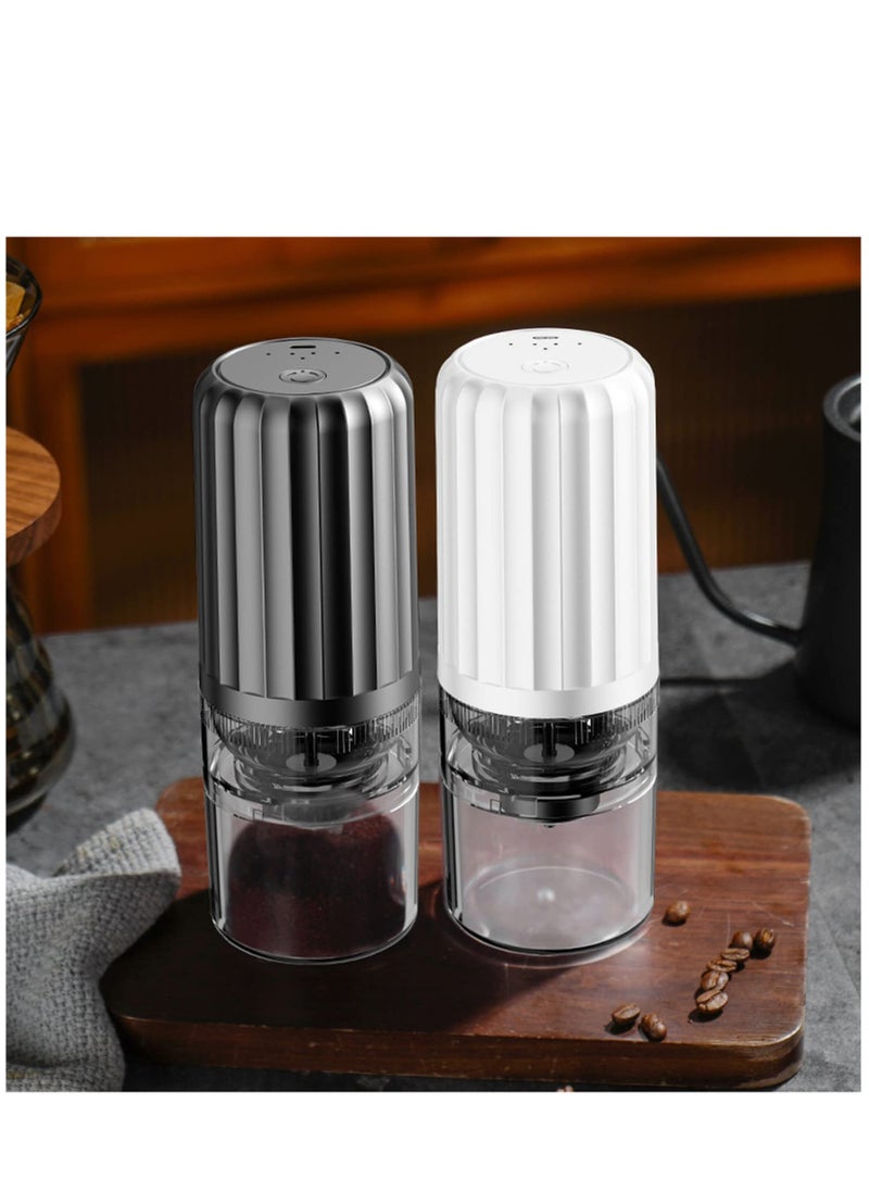 Electric Coffee Grinder, Adjustable Coffee Bean Grinder with Stainless Steel Core, Rechargeable, One-Button Operation, Cordless, Portable Espresso Grinder for Kitchen, Home and Camping Use