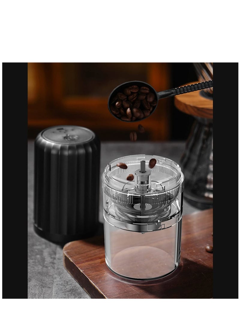 Electric Coffee Grinder, Adjustable Coffee Bean Grinder with Stainless Steel Core, Rechargeable, One-Button Operation, Cordless, Portable Espresso Grinder for Kitchen, Home and Camping Use