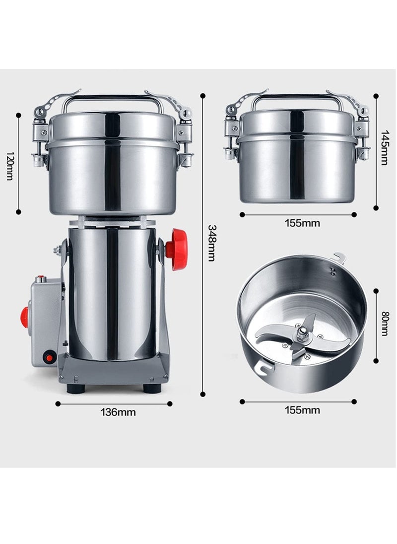 1400W 800g Grain Coffee Grinder, Superfine Mill 30s Speedy Grinding for Spice/Nut/Cereal/Coffee Bean Grains 34000RPM