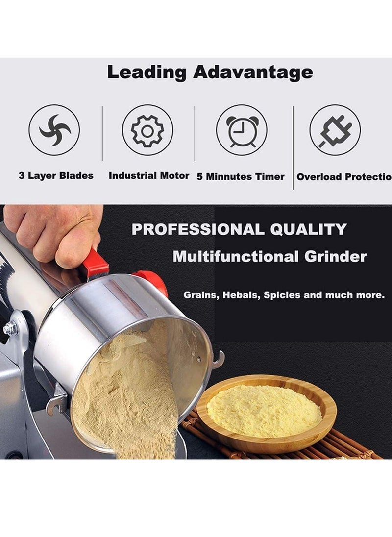 1400W 800g Grain Coffee Grinder, Superfine Mill 30s Speedy Grinding for Spice/Nut/Cereal/Coffee Bean Grains 34000RPM