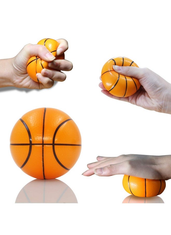 Squeezable Stress Balls - Anti-Stress Baseball, Basketball, Soccer, Football For Tension Relief - Relaxation Gadgets, Fidget Toys, Party Favors, Carnival Prizes(12 Pack & 4 Ballgames)