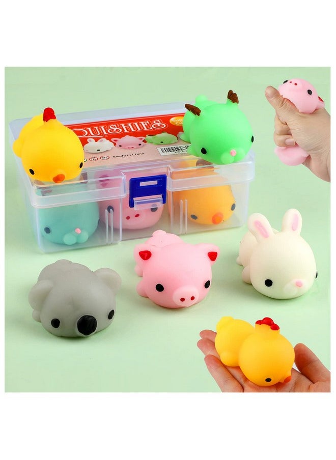 Squishies Squishy Toy 5Pcs Medium Size 3Inch Party Favors For Kids Kawaii Squishies Mochi Animals Stress Reliever Anxiety Xmas Gifts Rabbit Toy Storage Box