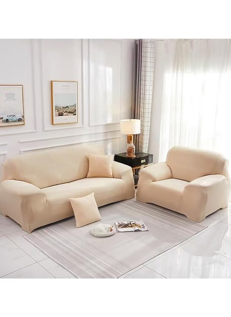 Sofa Slipcover Non Slip Couch Cover Solid Color Combination Sofa Cover for Living Room Bedroom(3 Seater)