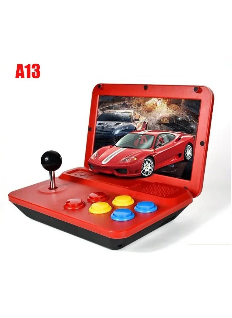 A13 Retro Game Arcade 10 Inch Hd Large Screen Game Machine Folding Flip Rk3128 Chip Cpu Simulator Detachable Joystick (32G)