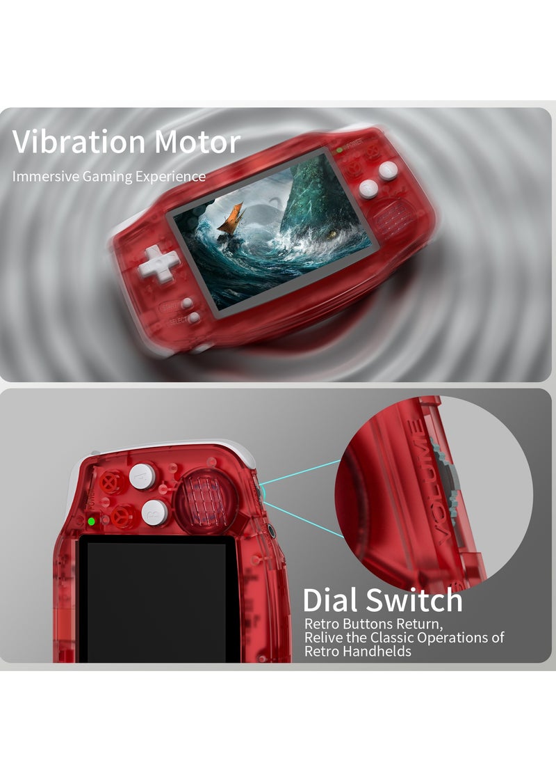 ANBERNIC RG 34XX Handheld Game Console H700 quad-core ARM Android 13 3.4-inch IPS full-view angle 3500mAh 5G WIFI Bluetooth Retro Video Players (Red 32+64G