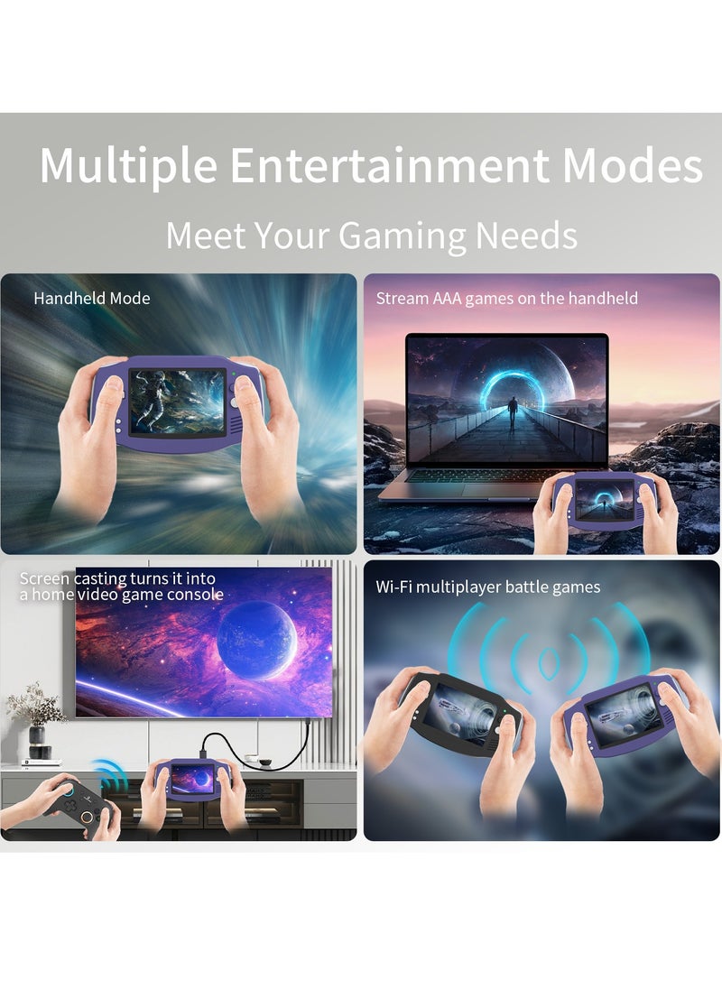 ANBERNIC RG 34XX Handheld Game Console H700 quad-core ARM Android 13 3.4-inch IPS full-view angle 3500mAh 5G WIFI Bluetooth Retro Video Players (Blue 32+64G