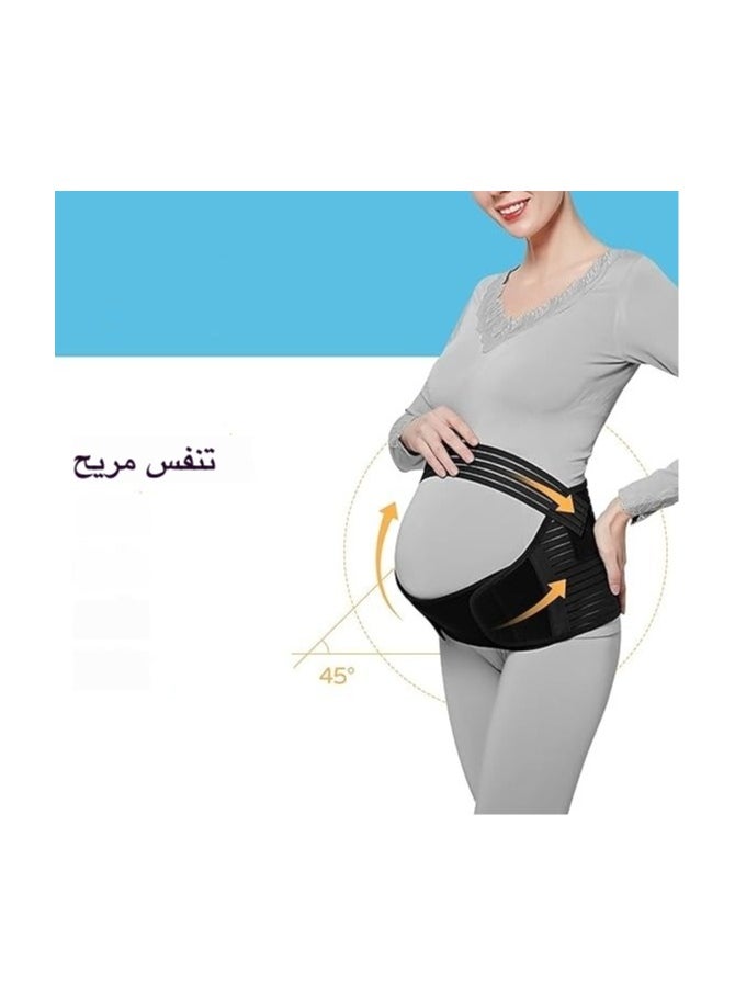 3-in-1 Maternity Belly Belt for Pregnancy, Breathable & Comfortable Pregnancy Support Band, Adjustable Pelvic & Waist Support, Tummy Band for Abdomen Pain Relief