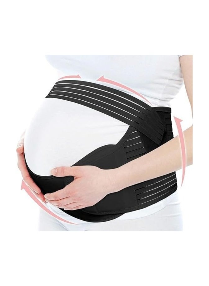 3-in-1 Maternity Belly Belt for Pregnancy, Breathable & Comfortable Pregnancy Support Band, Adjustable Pelvic & Waist Support, Tummy Band for Abdomen Pain Relief