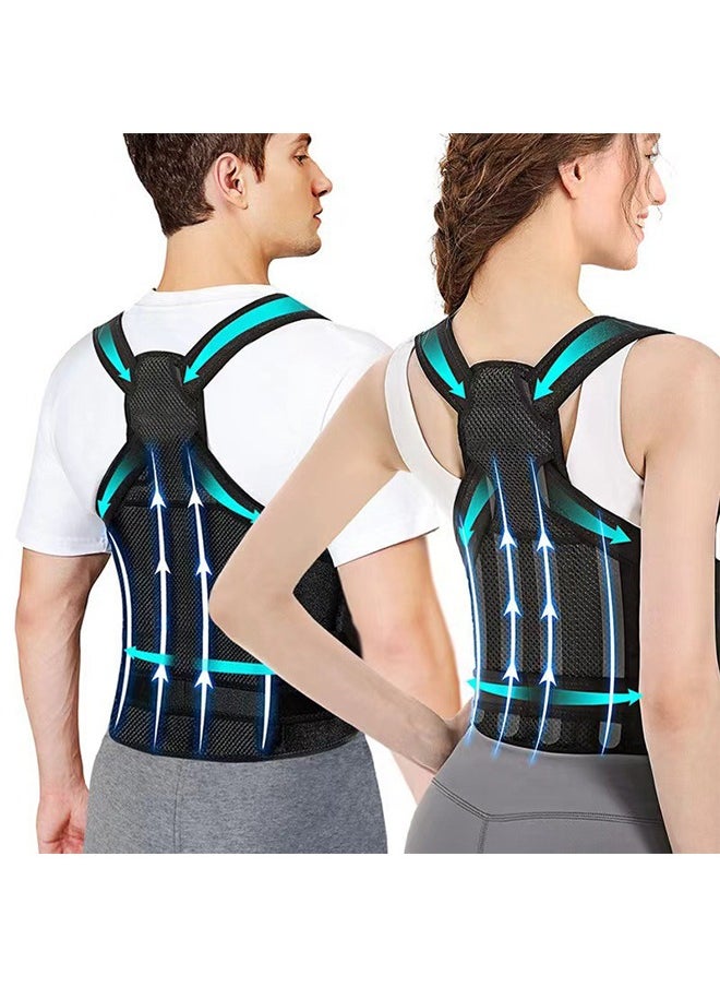 Back Brace and Posture Corrector for Unisex Back Straightener Scoliosis and Hunchback Correction Back Pain Spine Corrector Support Adjustable Posture Trainer #L