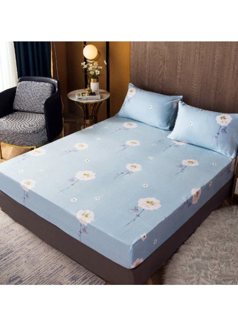 Premium Quality King Duvet Cover Set 400 TC 4 Piece Bed Sheet Set Soft Brushed Microfiber Fabric Deep Pockets Fitted Sheets with Breathable Duvet Cover and 2 Pillow Cases Wrinkle & Fade Resistant