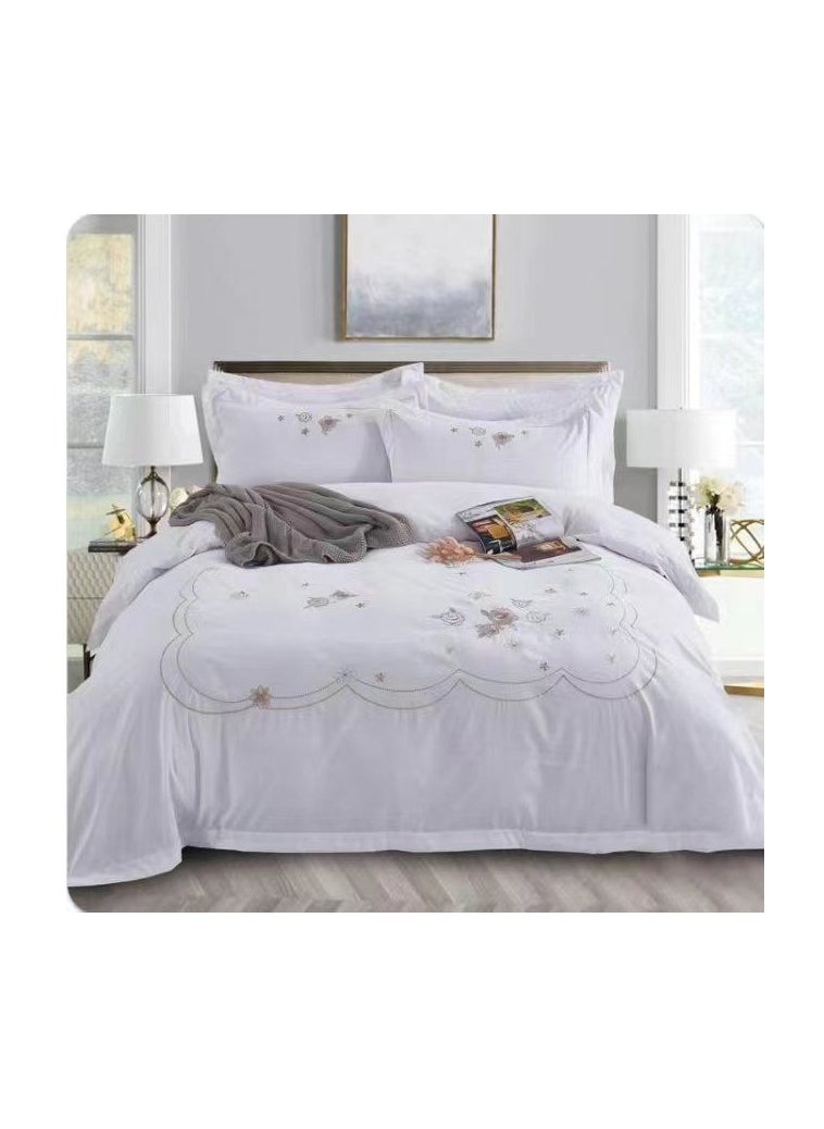 Sleek and Stylish 6-Piece Duvet Set Embroidered King Size covers Enhance  Your Bedroom Décor