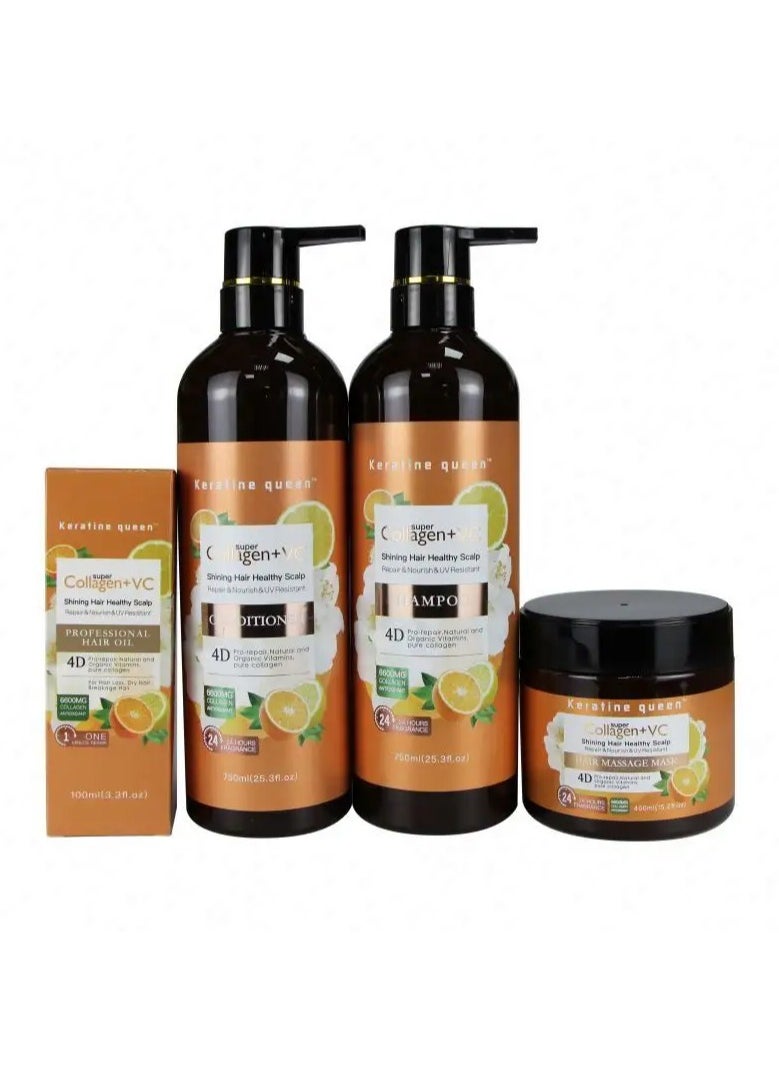 keratin queen Hair Shampoo and Conditioner Set Pure Vitamin c orange hair shampoo