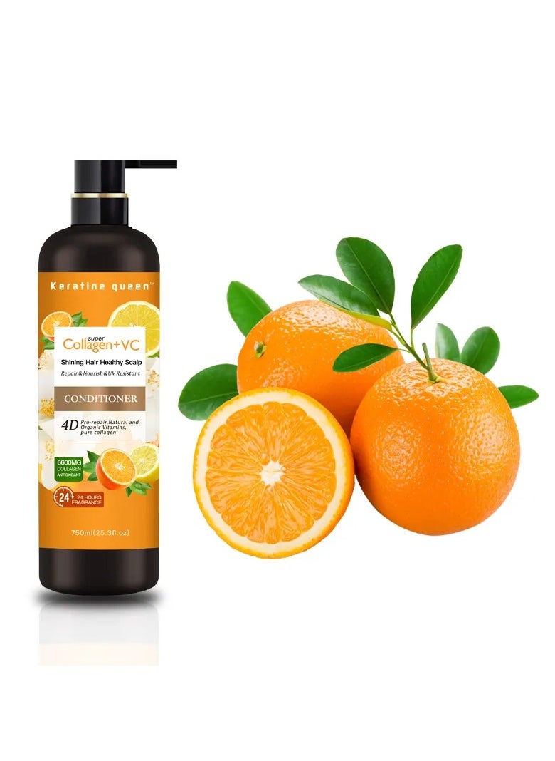 keratin queen Hair Shampoo and Conditioner Set Pure Vitamin c orange hair shampoo