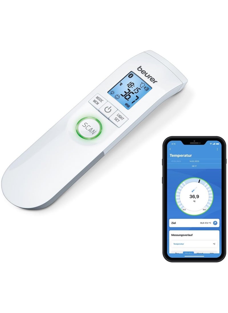 Beurer FT 95 Non Contact Thermometer with Bluetooth & Free App To Measure And Monitor Temperature