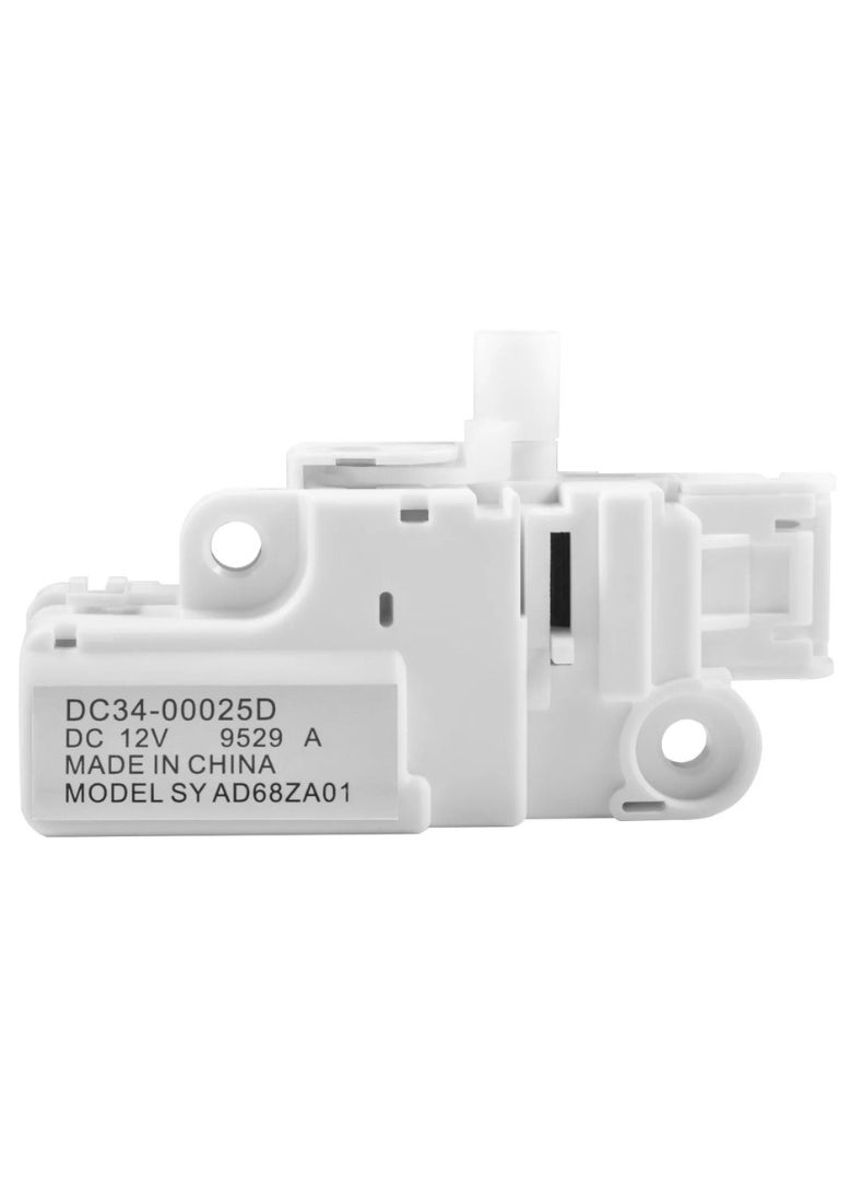 DC34-00025D DC12V Washing Machine Door Lock Switch Assembly for Samsung Washer WW90K74150OX/SC/OW WF45K6200AW/A2 WF45K6500AW/A2 WF50K7500AV/A2 WW85K5410WW/SA Door Lock Replacement Parts PS11758871