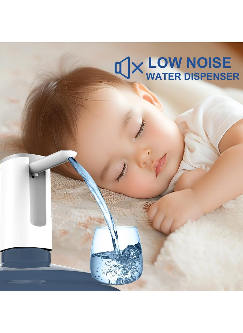 Bottle Pump,Folding Bucket Pump Electric Water Dispenser,Smart LED Display,Long-lasting 1200mAh Battery,Food-grade Material