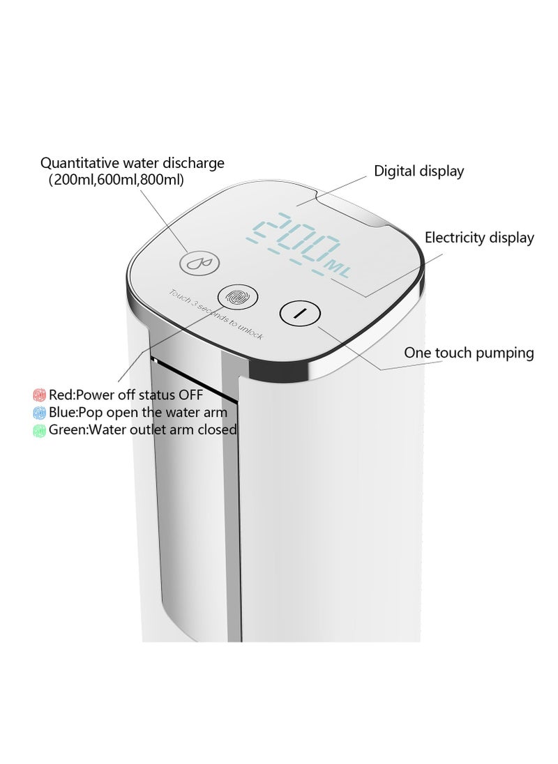 Bottle Pump,Folding Bucket Pump Electric Water Dispenser,Smart LED Display,Long-lasting 1200mAh Battery,Food-grade Material