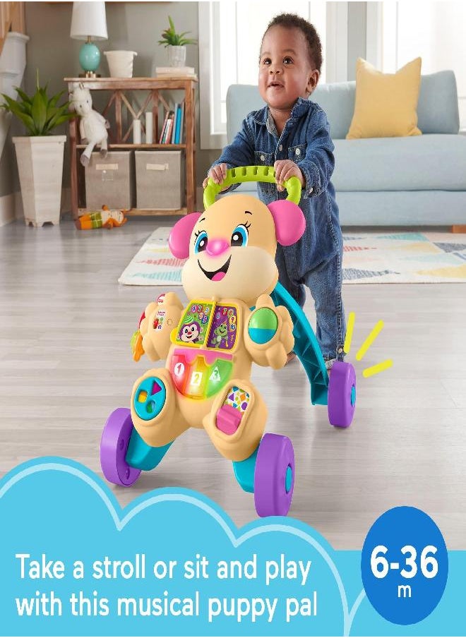 Fisher-Price Laugh & Learn Baby & Toddler Toy Smart Stages Learn With Sis Walker, Educational Music Lights And Activities