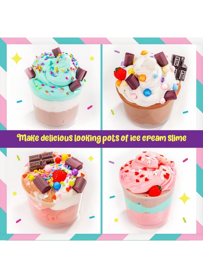 Ice Cream Slime Kit Playshop To Make Fun Pink & Sweet Slime Ice Cream/ Waffle Toys, Great Gift Idea