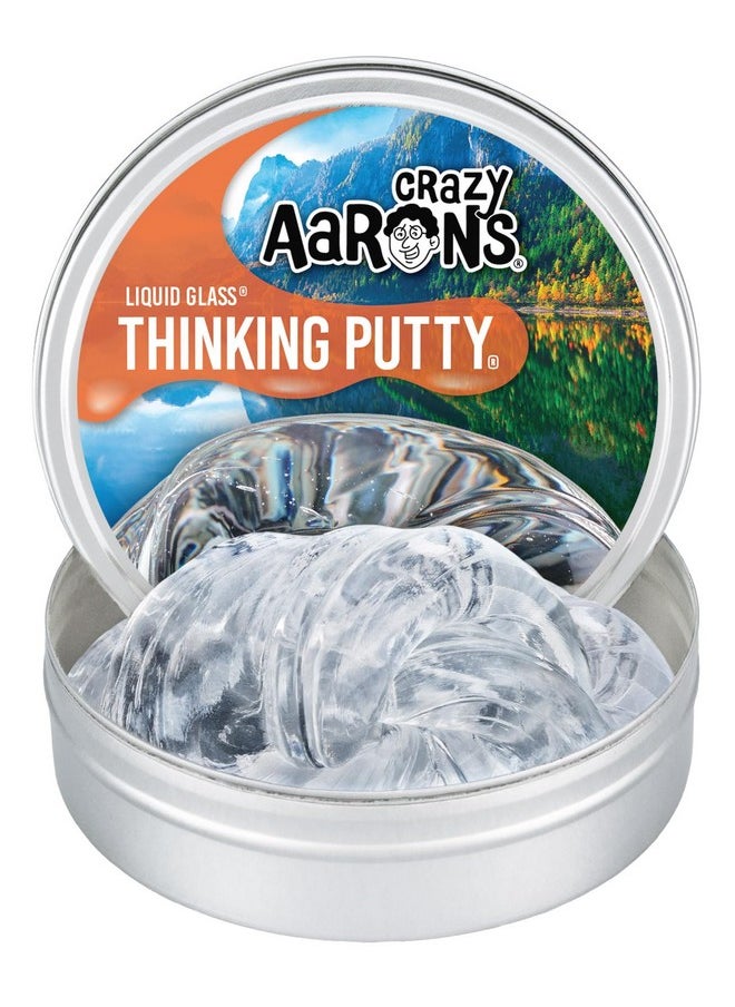 Liquid Glass Thinking Putty 4 Inch Tin (3.2 Oz) - See-Through Putty, Soft Texture - Never Dries Out