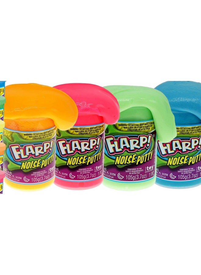 Flarp Noise Putty Scented (4 Units Assorted) Squishy Sensory Toys For Easter, Adhd Autism Stress Toy, Great Party Favors Fidget For Kids And Adults Boys & Girls. Plus 1 Bouncy Ball 10041-4P