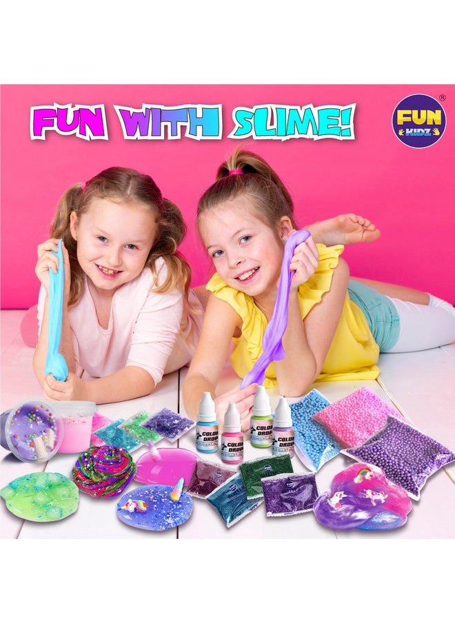 Fluffy Unicorn Slime Kit For Girls, Funkidz Cloud Slime Gift For Ages 6+ Kids Fun Slime Making Kit Awesome Craft Toy Birthday Present Ideas