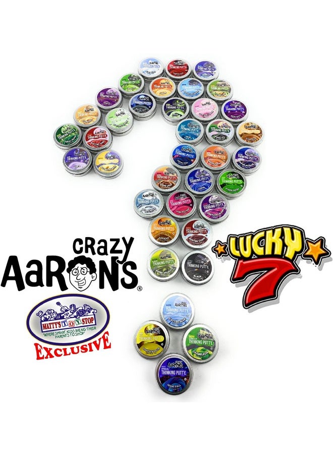 Crazy Aaron'S Putty Mini Tins Lucky 7 Surprise Gift Set Party Bundle - 7 Pack (.47Oz Each) Assorted Colors