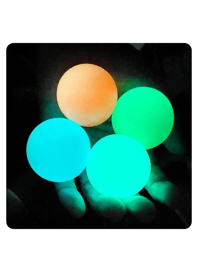 Glow In The Dark Sticky Balls That Stick To The Ceiling,Stress Balls For Kids And Adults,Elevated Balls,Asmr Cool Stuff For Teens,Ceiling Balls,Autism& Adhd Toys,Lumi Balls,Stocking Stuffers(4Pcs)