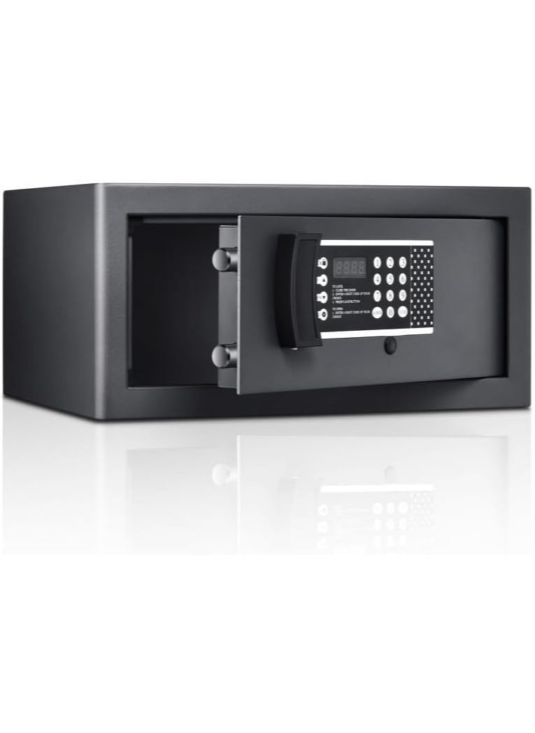 Fireproof Safe Box with Key Lock Anti-Theft Digital Security Box with Programmable Keypad Security Cabinet Money Safe Lock Box for Home Hotel Office (21*43*36cm)