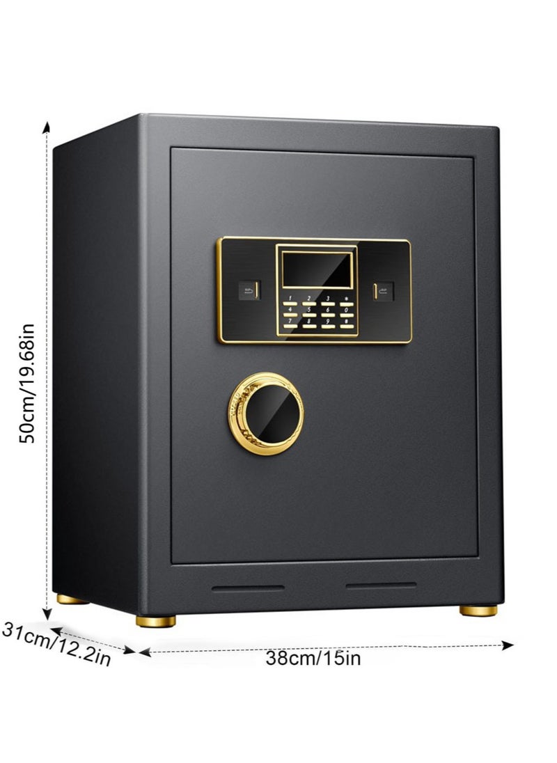 Large Fireproof Safe Box for Home Anti-Theft Digital Security Box with Programmable Keypad and Inner Fireproof Lock Box Security Cabinet Safe Lock Box for Home Hotel Office (50*38*36cm)