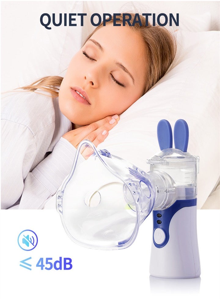 Mesh nebulizer, 2 modes handheld nebulizer, rechargeable nebulizer for respiratory therapy