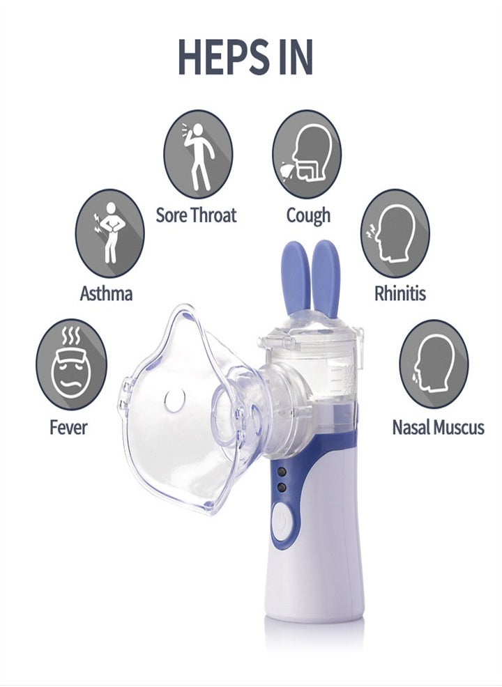 Mesh nebulizer, 2 modes handheld nebulizer, rechargeable nebulizer for respiratory therapy