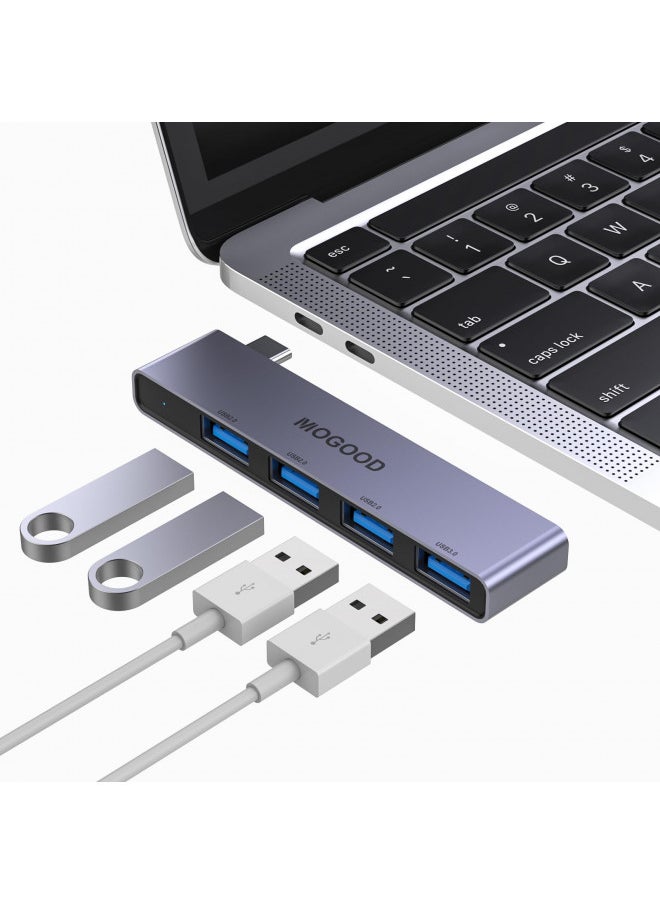 USB C to USB Hub 4 Ports,MOGOOD USB C to USB Hub Multiport Adapter,USB C Splitter with USB 3.0 Port,USB Type C Docking Station for MacBook Pro/Air2020/2019,Surface Pro and More