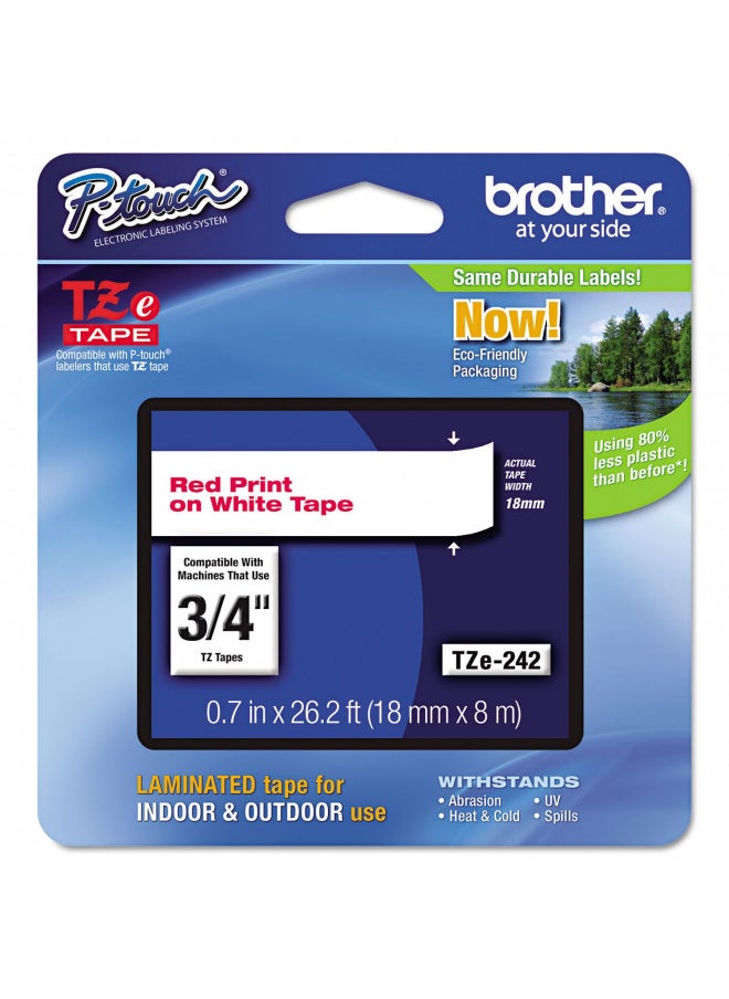 Brother Genuine P-Touch TZE-242 Tape, 3/4