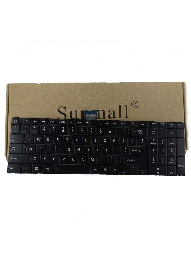 SUNMALL Keyboard Replacement for Toshiba Satellite C850 C855 C855D L850 L855 L855D L875D P850 P875 P855 Black US Layout(6 Months Warranty)