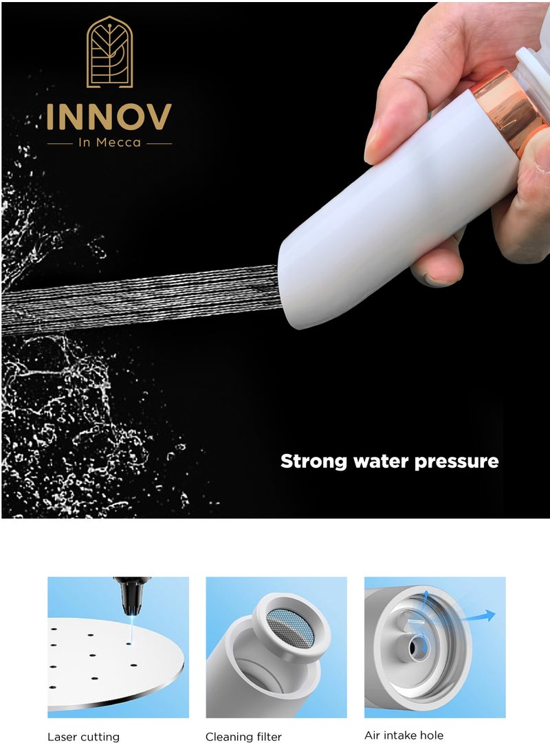 Electric Ultra-Portable Shattaf (Bidet) - Toilet Handheld travel shattaf Shower - USB (Type-C) Rechargeable -  Best Personal Hygiene in Camping, Desert Trips, Airplanes, Trains