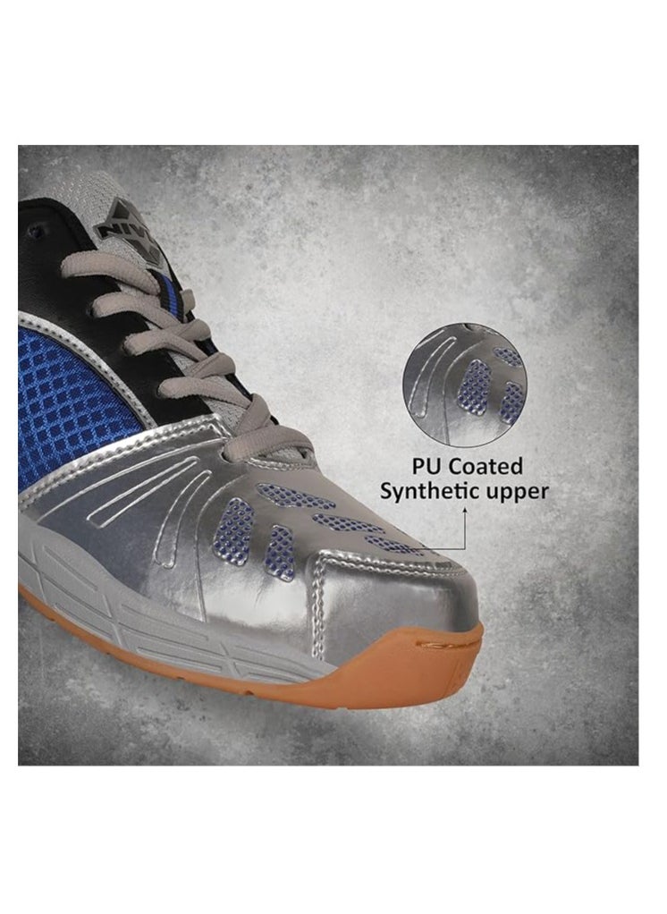 Appeal Non-Marking Badminton Shoes | Material: Synthetic | For Men & Boys | Lightweight | Breathable mesh with PU Coated | Flexibility and Stability | Ideal for Sports