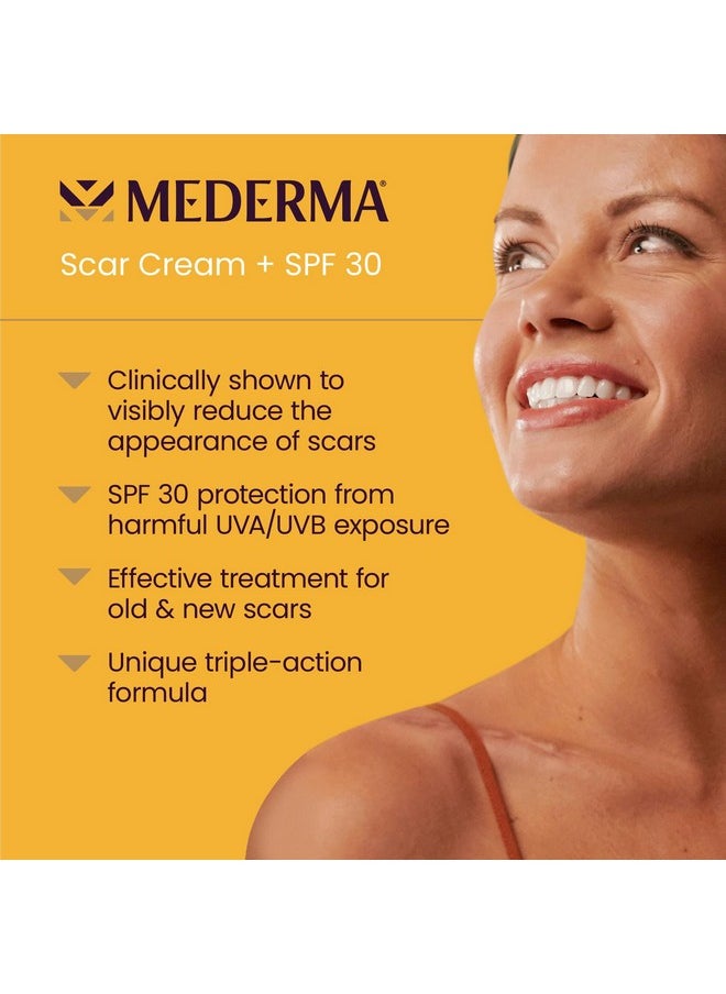 Scar Cream Plus Spf 30, Sunscreen, Protects From Sun Damage, Reduces The Appearance Of Scars, 40 Grams, (2 X 20G)