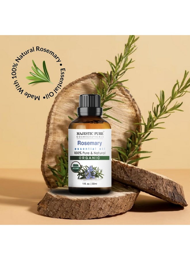 Organic Rosemary Essential Oil - 100% Pure & Premium Rosemary Oil For Hair Growth, Skin, Face, Aromatherapy & Diffuser - 1 Fl Oz | Perfect Organic Rosemary Oil For Hair Growth