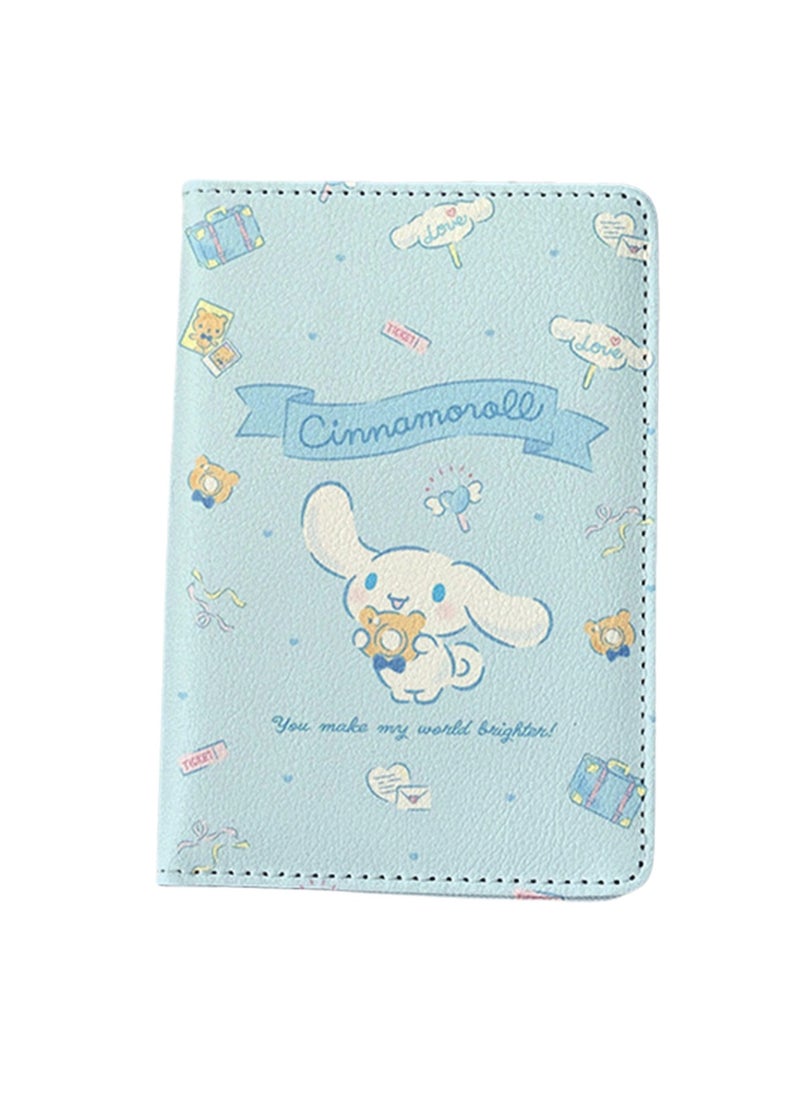 Light Blue Passport Holder Wallet Passport Holder, Multi-Function Girls And Boys Card Holder Pu Leather Travel Document Holder, Travel Accessories