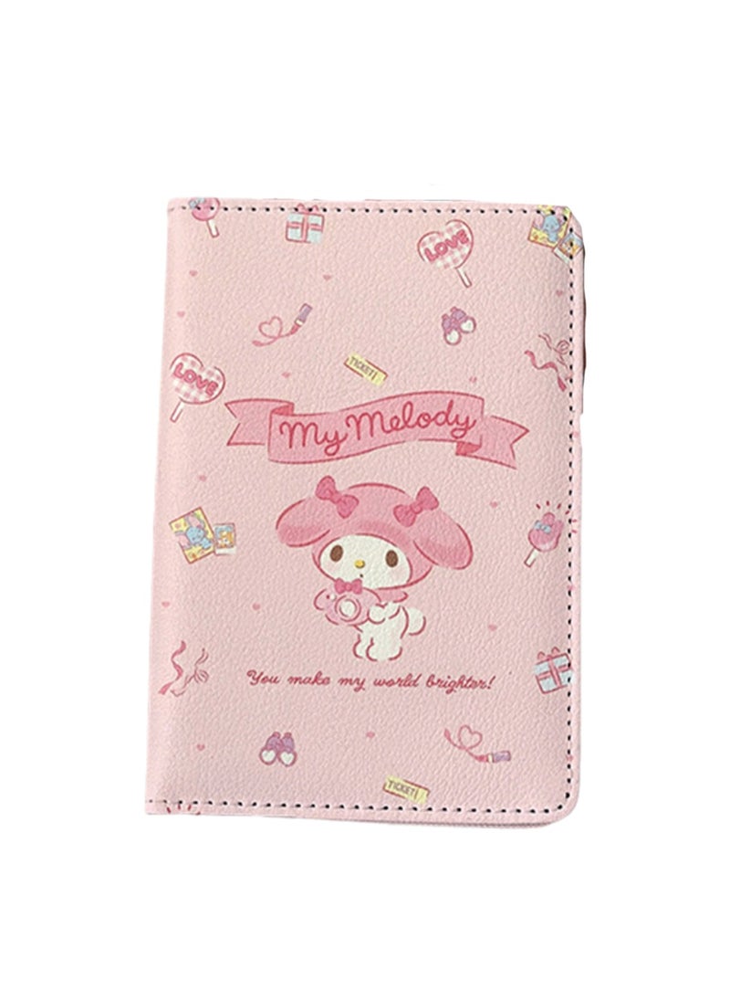 Light Pink Passport Holder Wallet Passport Holder, Multi-Function Girls And Boys Card Holder Pu Leather Travel Document Holder, Travel Accessories