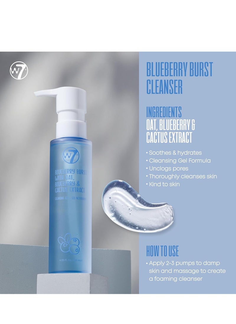 W7 Skin Refresh Essential Skincare Set - 4-Step Daily Routine Gift Set, Contains: Hydrating Cleanser, Soothing Toner, Anti-Ageing Serum and Repairing Moisturizer, Suitable For All Skin Typesc