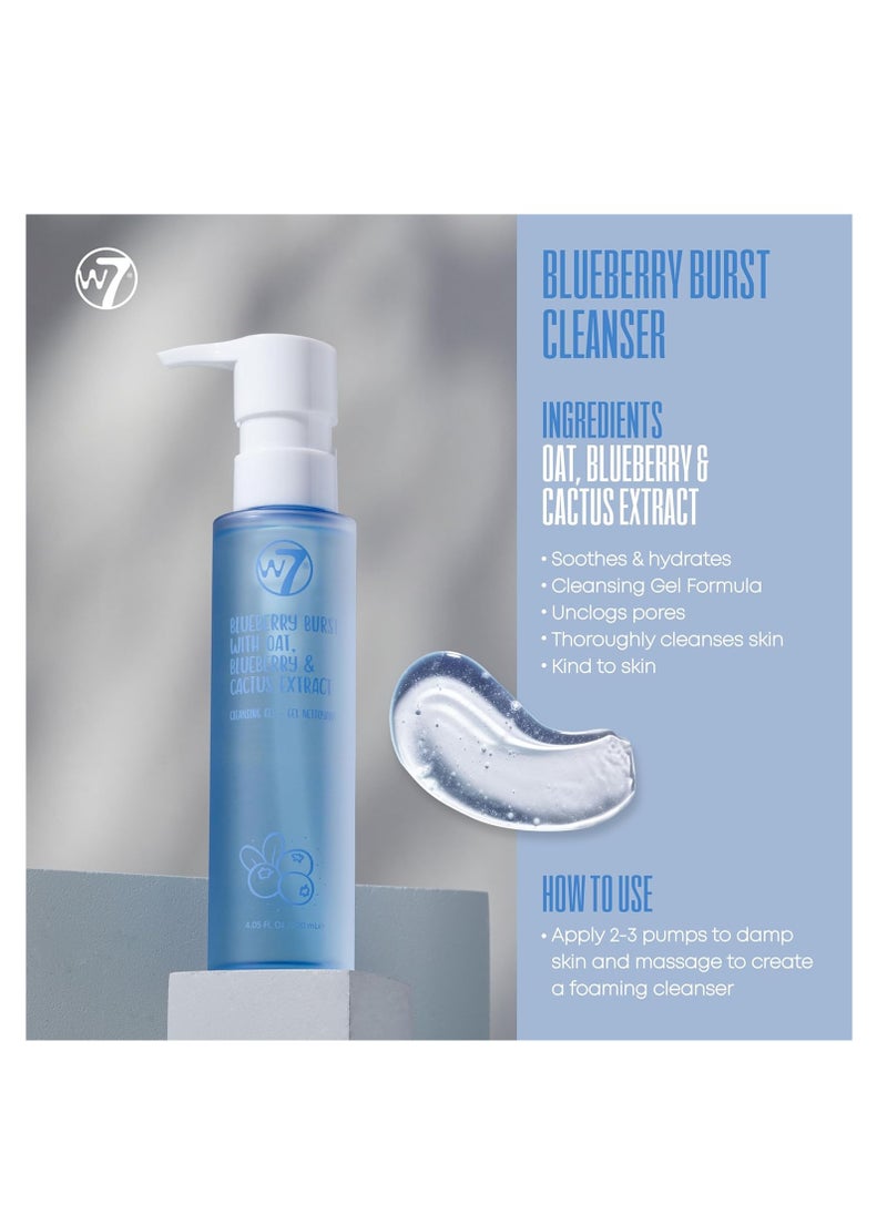 W7 Self-Care Skincare Set - 5 Step Daily Routine - Moisturizer, Serum, Toner, Cleanser & Lip Mask - Full Size Skin Care Kit for Natural, Beautiful Skin