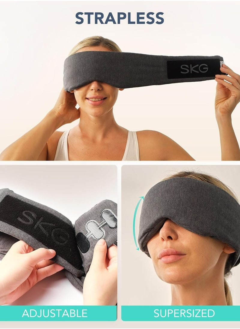 SKG Restore Pro Sleep Mask - 100% Light Blackout for Men Women
