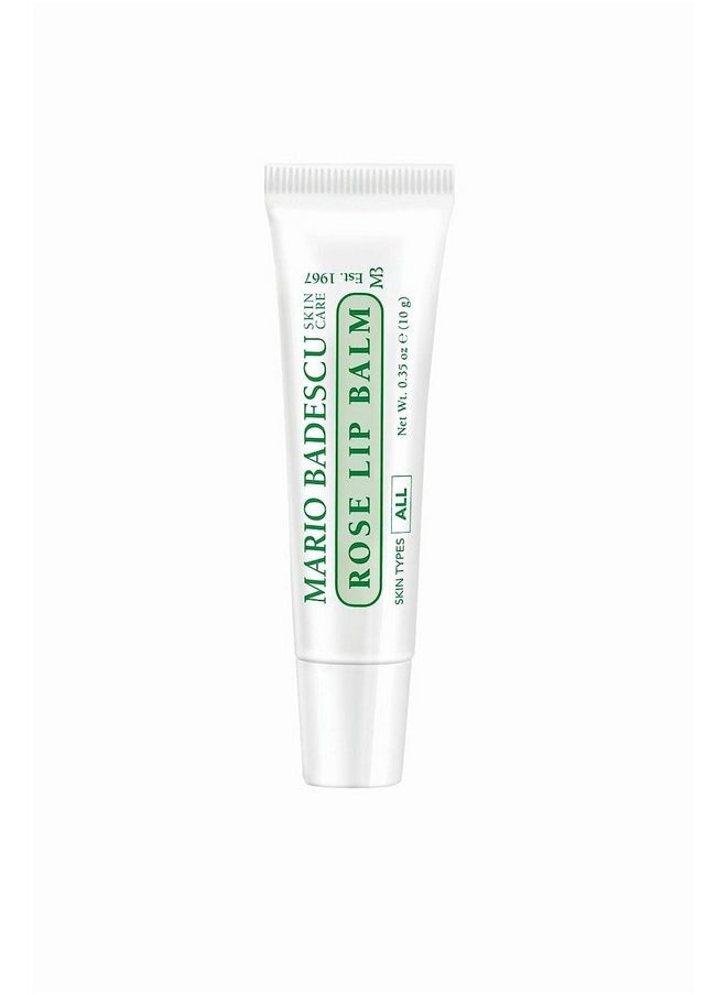 Moisturizing Rose Lip Balm For Dry Cracked Lips, Infused With Coconut Oil And Shea Butter, Ultra-Nourishing Lip Care Moisturizer For Soft, Smooth And Supple Lips, 0.35 Oz